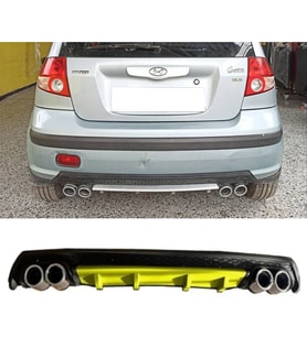 Hyundai Getz Sarı Difüzör Çiftli Yuvarlak Egzoz Görünümlü D Tip Difizör