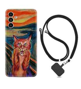 Samsung A23 A31 A32 A50 A51 A52 A53 A70 Kılıf Boyun Askılı Silikon Tablo Cat 1788