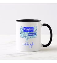 İngilizce Öğretmeni Siyah Kupa Bardak (5. Tasarım)