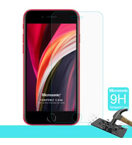 Microsonic Apple iPhone SE 2022 Temperli Cam Ekran Koruyucu (Renksiz)