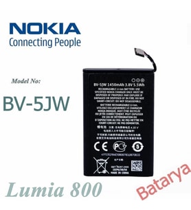 Nokia BV-5JW Batarya Nokia Lumia 800 Uyumlu Batarya