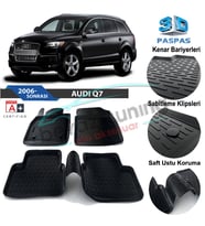 Audi Q7 Havuzlu 3D Paspas Niken Siyah 2006-2015