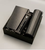 Siyah Çelik Termos & Siyah Defter & Siyah Tükenmez Kalem Hediye Seti