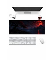 SonicTouch Klavye Mousepad 32x70cm Dikişsiz Pürüzsüz Sıvı Geçirmez Kaymaz Taban Gotik Göl