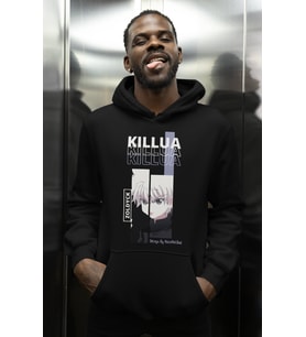 Killua Zoldyck Hunter X Hunter Baskılı Unisex Oversize Anime Karakter Hoodie