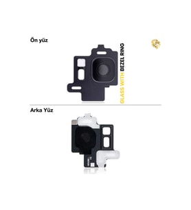 Samsung Galaxy S8 Kamera Lensi Full Siyah Kamera lensi sade lens kamera camı kamera merceği