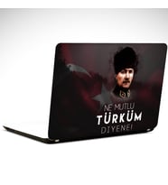 Atatürk Ne Mutlu Türküm Diyene Laptop Sticker 14 inch (35X26CM)