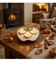 Dekoratif Mumluk El Yapımı Elma Mumluk Tealight Mumluk Masa Üstü Ev Dekorasyonu Hediyelik Ev Aksesuarı
