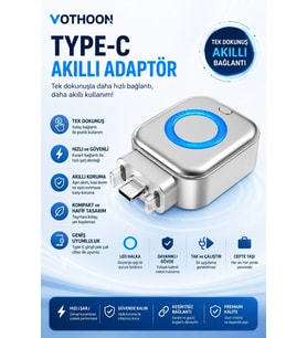 Akım Korumalı Type-c Akıllı Şarj Ayırıcı Otomatik Şarj Kesici Batarya Koruma Adaptörü Hızlı Şarj Des