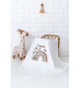Pia Baby Premium %100 Pamuk Çift Kat Penye Bebek Battaniyesi 80x80 cm 5079-11 (Krem)