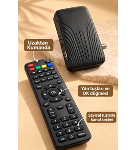 Hdmı Kablolu Ve Adaptörlü Hd Uydu Alıcısı