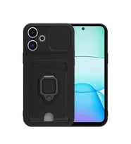 Xiaomi Redmi 13 4G Kılıf Zuma Kartvizitli Yüzüklü Silikon - Siyah