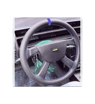 DİKİŞLİ DİREKSİYON KILIFI SİYAH DERİ MAVİ YÜZÜK/DİKİŞ FIAT TEMPRA İÇİN