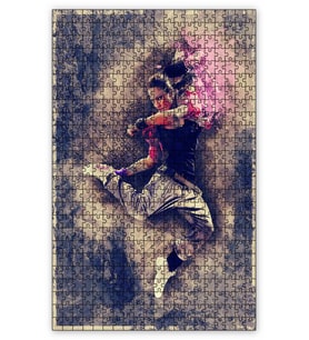 Cakapuzzle Uzakdoğulu Dövüşçü Kadın Puzzle Yapboz MDF (Ahşap) (120 Parça)