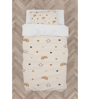 MEKTA HOME BEBEK VE ÇOCUK ODASI Soft Gökkuşağı ve Yol Desenli Nevresim Takımı
