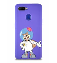 Oppo AX7 Soft Premier Kapak Sandy Tasarımlı Silikon Kılıf - Mor (Şeffaf)
