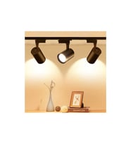 1 Metre Raylı 3 Adet 30w Led Ray Spot Led Vitrin Mağaza Armatürü Siyah Kasa