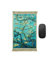 Bursa İpek Su Yeşil Dekoratif Küçük Halı Mousepad