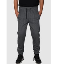 ERKEK JOGGER ÇİZGİLİ LASTİK PAÇA KORDONLU EŞOFMAN (Füme)