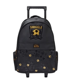 Petityu Smiggle Gold Futbol Toplu Siyah Çekçekli Okul Sırt Çantası