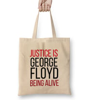 Ustice is George Floyd Being Alive Black Lives Matter Black Power Bez Çanta Uzun Saplı