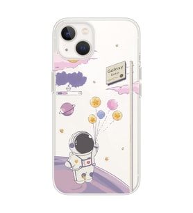 Iphone 14 Uyumlu Astronot Tasarımlı Şeffaf Telefon Kılıfı