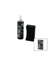 SHINE WORLD CAR  LASTİK - TAMPON  PARLATICI SPREY SETİ  PLASTİK ŞİŞE   250ML ± %10 PARLATMA SÜNGERİ (5343)