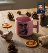 Kişiye Özel Kişiye Özel Karikatürlü Erkek Polis T Pastel Kupa Polisler Günü Hediyesi