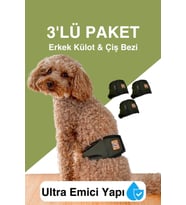 Erkek köpekler için çiş bezi & erkek köpek külot renkleri (Haki)