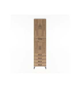 Hyperion Dolap 3 Raflı 5 Çekmeceli 4 Kapaklı 60x44x243 Aytaşı-Çam