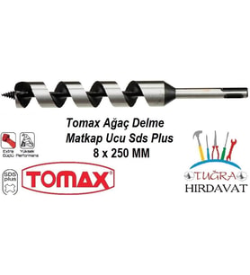 Tomax Sds Plus Ağaç Delme Ahşap Delme Matkap Ucu 8x250
