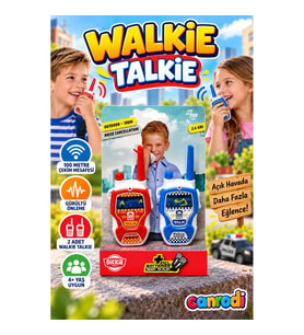 Dickie Walkie Talkie Fun 2'li Oyuncak Telsiz Seti 2.4 GHz 100 Metre Menzil Siyah Kırmızı
