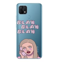 Oppo A15 / A15S Uyumlu Blah Blah Blah Mean Girls Desenli Şeffaf Telefon Kılıfı