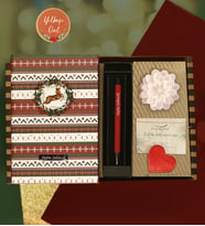 Kişiye Özel Desenli Defter & Kişiye Özel Tükenmez Kalem & Dekoratif Mum & Not Tutacağı Hediye Seti