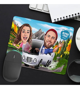 Kişiye Özel Doğada Aşk Mousepad