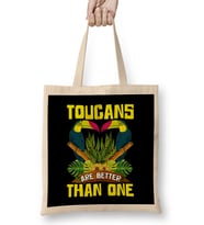 Cute & Funny Toucan Make It Together Bird Pun Bez Çanta Uzun Saplı