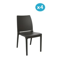 Omnipazar SY-2506 Plastik Eve Bahçe Koltuk Sandalye 4'lü Set