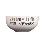 BEYAZ SORU ÖNEMLİ DEĞİL CEVAP YEMEK TASARIM KASE