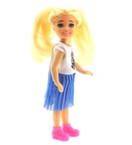 Mulvxurg  Urg02 Baonier Mavi Etekli 14 Cm Sarışın Tekli Kız Bebek (Mulvix)