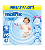 Molfix Bebek Bezi 6 Beden Extra Large Fırsat Paketi 52 Adet