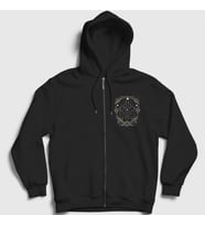Presmono Unisex Siyah Gemini Zodiac Hediye İkizler Burcu Fermuarlı Kapüşonlu Sweatshirt 527250tt