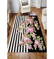 Dijital Kaymaz Taban Yıkanabilir Salon Halısı Mutfak Halısı Koridor Halısı Yolluk ND-HS-387 (Çok Renkli)