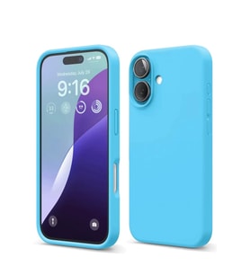 Newface Apple iPhone 16 Kılıf Nano içi Kadife Silikon - Mavi