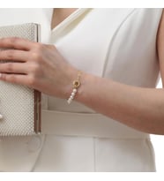 925 Ayar Gümüş White Tatlısu İncisi Bileklik-6mm