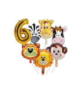Safari Fiğürlü 6 Yaş Balon Seti