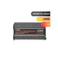 1200 W Watt 12v Modifiye Sinus Inverter (Siyah)