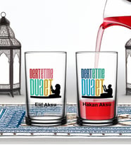 BK Gift Kişiye Özel Ramazan 2'li Şerbet Bardağı -3, Arkadaşa Hediye, Sevgiliye Hediye, Eşe Hediye