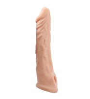 Ucu Dolgulu Realistik 18 CM Uzatmalı Penis Kılıfı