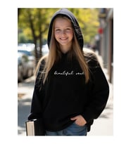 Beautiful Soul Baskılı Oversize Çocuk Sweatshirt (Siyah)