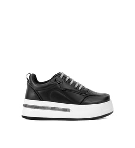 Elit YSFLT319C Kadın Klasik Sneaker Siyah - Beyaz